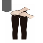 Posición de las manos en la zona lumbar, reiki